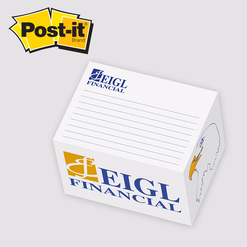 Post-it® Custom Printed Rectangle Notes Cube - 3" x 4" x 2-3/4"