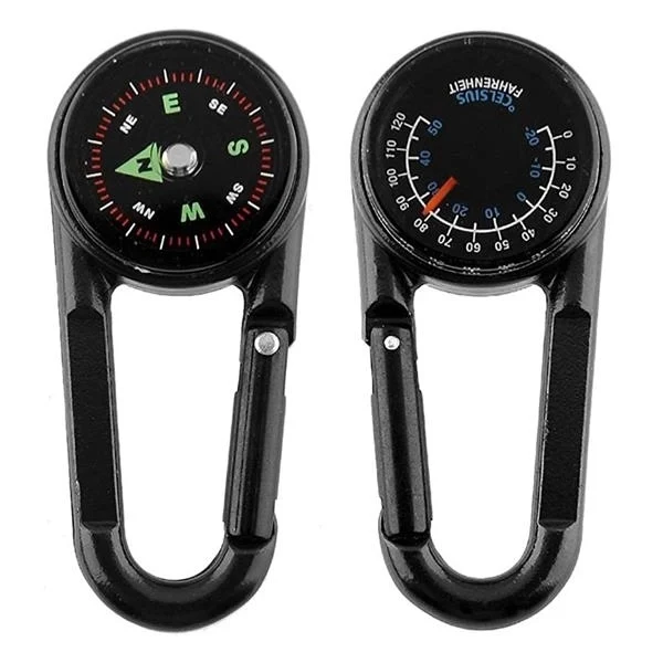 3 in 1 Multifunctional Carabiner Compass Thermometer 1