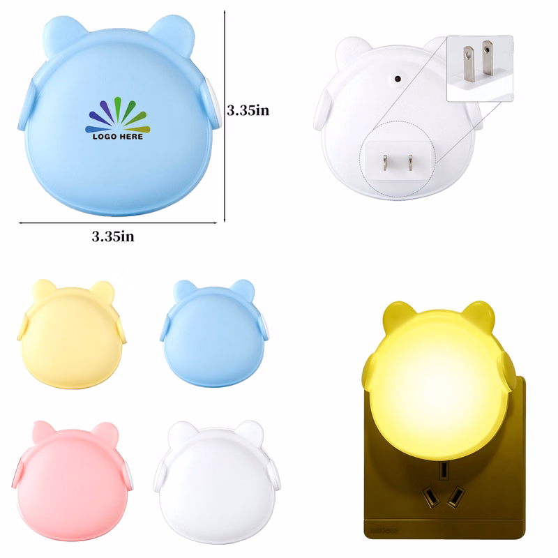 Energy-Saving Light Control Bear Headset Night Light