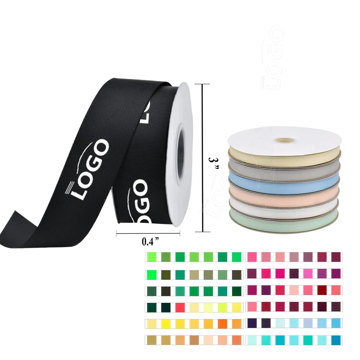 Polyester Personalized Gift Ribbon(5/8" 100yd) MOQ 100PCS 1