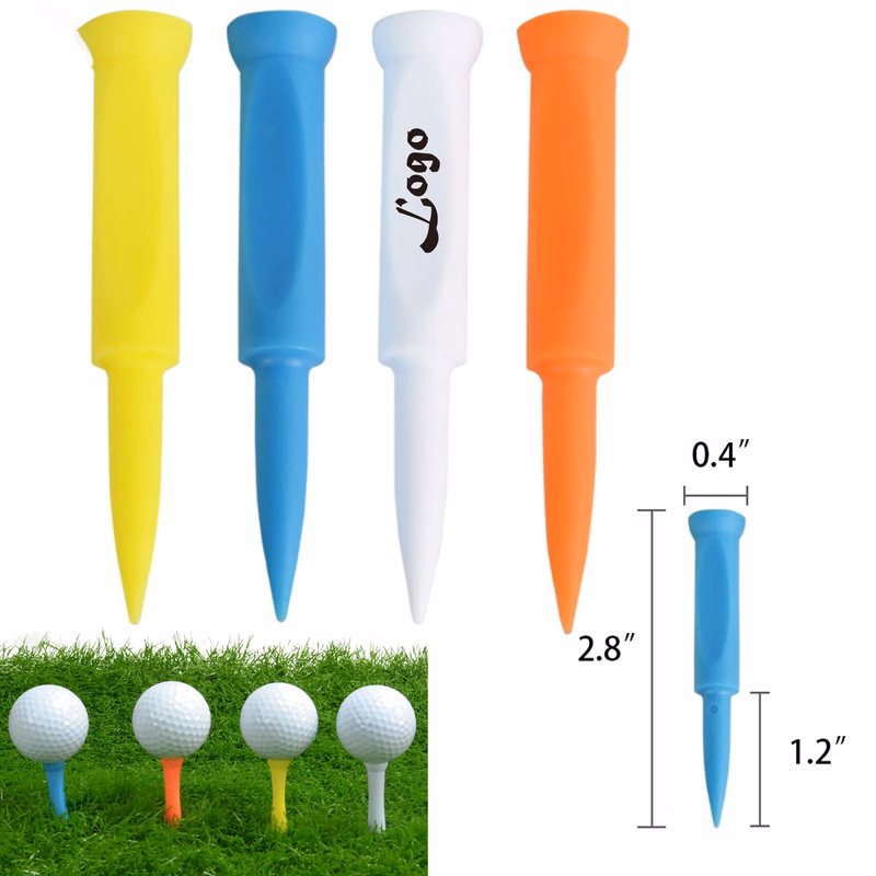 MOQ 100PCS Custom Logo Printed Colored Plastic Golf Tees