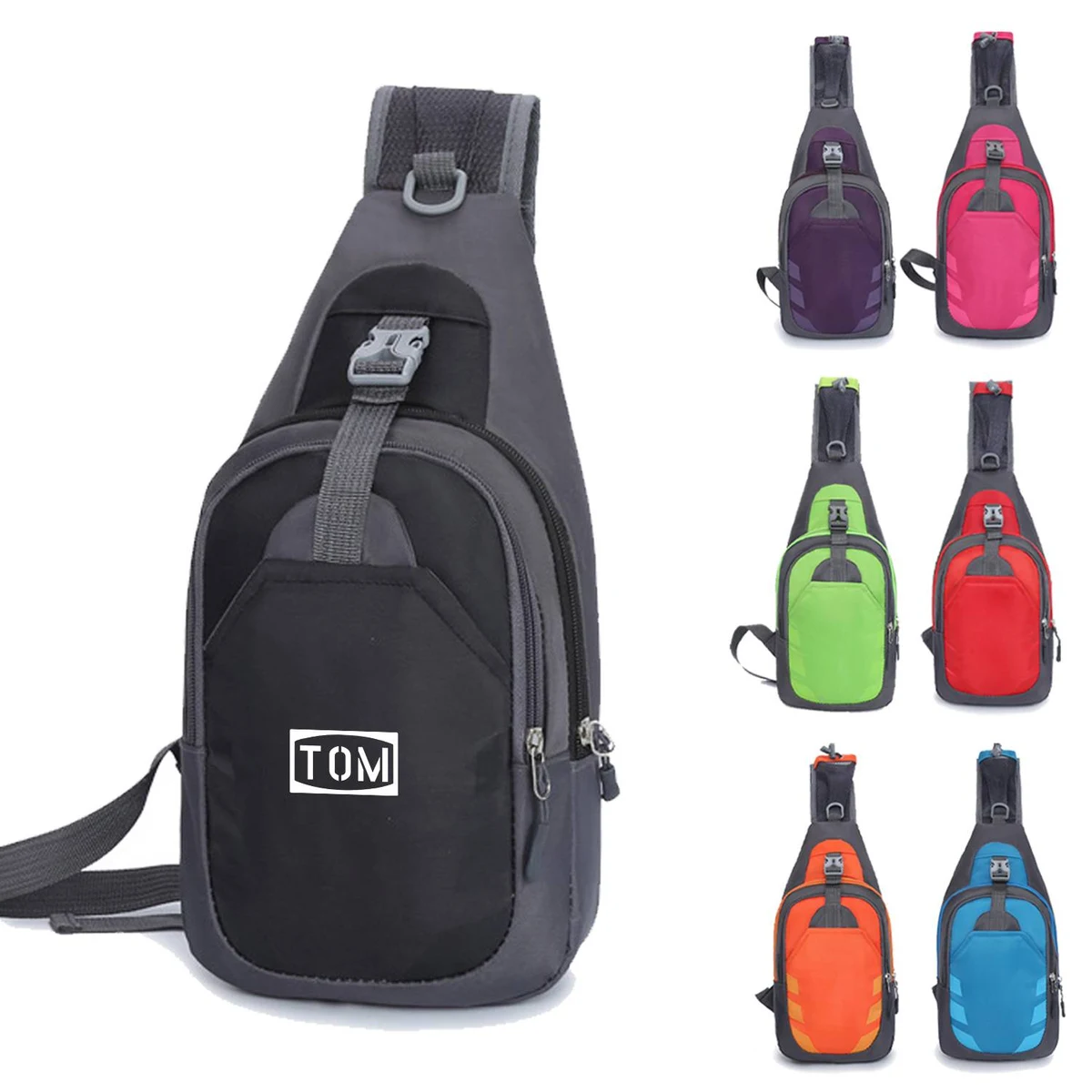 Multi Functional Leisure Sports Splash Proof Men's Chest Bag 1