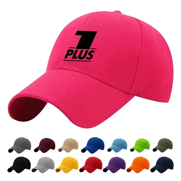 Custom 6 Panel Unstructured Baseball Cap with Metal Buckle — Low Profile Sports Promo 1