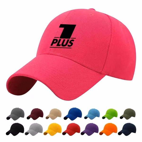 Custom 6 Panel Unstructured Baseball Cap with Metal Buckle — Low Profile Sports Promo