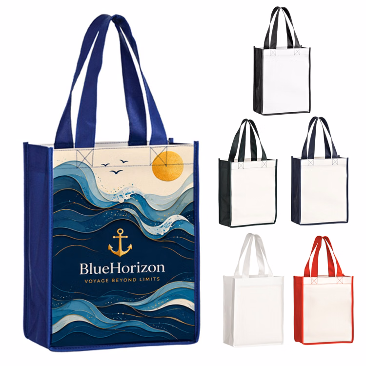Malibu Full Color Laminated Square Gift Tote