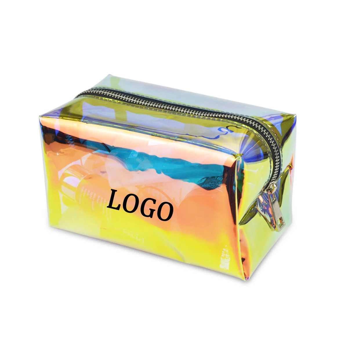 Clear Holographic Square Makeup Bag 1