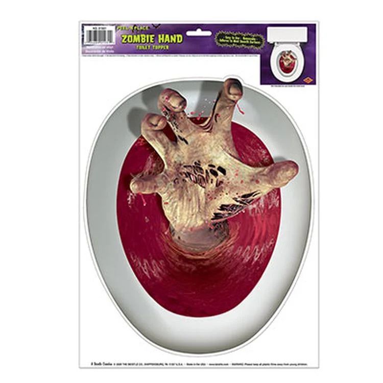 Hand Toilet Topper Peel 'N Place Toilet Topper 1