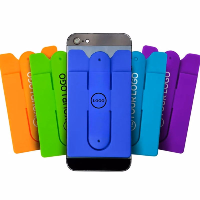 Silicone Cellphone Wallet With Phone Stand