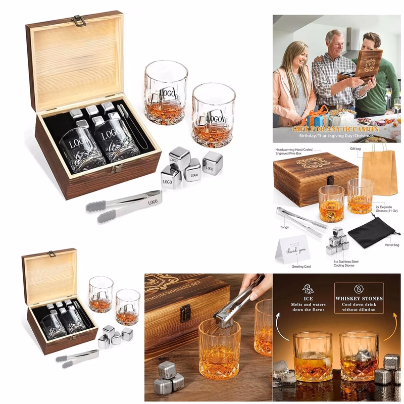 11 OZ Premium Whiskey Glass Storage Box