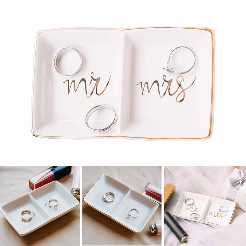 Jewelry Ring Dish Ceramic Trinket Tray