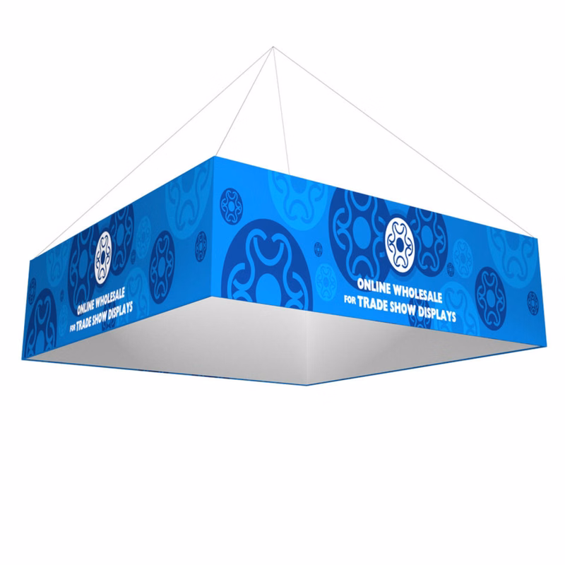 10 FT Square Tension Fabric Hanging Sign Banner