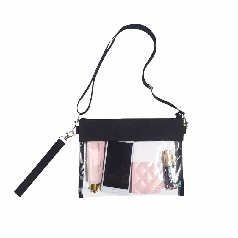 Clear Crossbody Purse Bag Stadium Approved Clear Tote Bag for Work Concert Sports