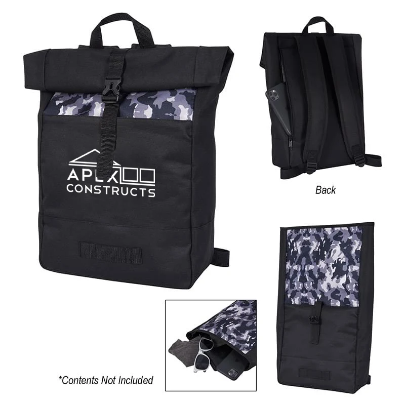 Camo Roll-Top Backpack 1