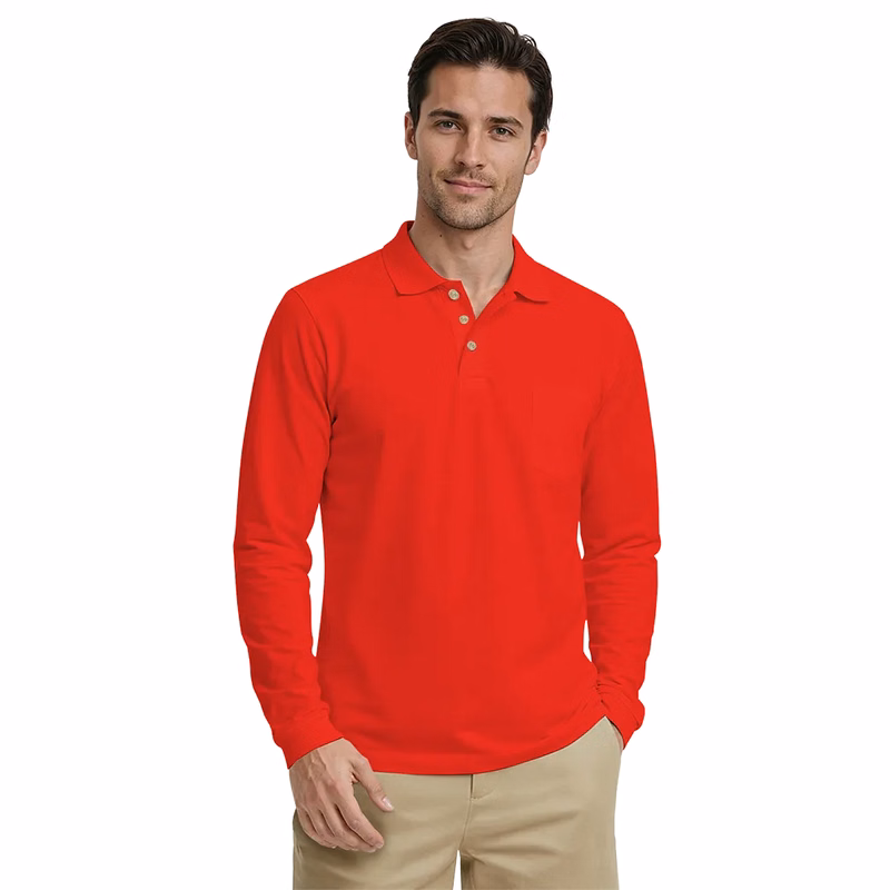 Adult Superblend L/S Pocketed Polo