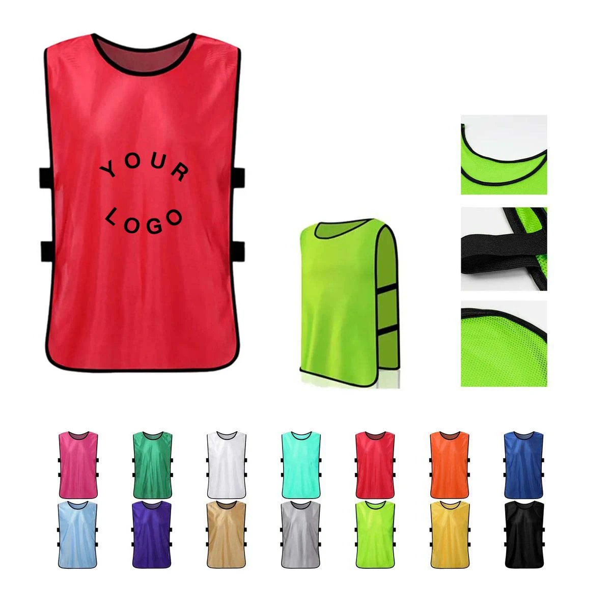 Team Training Vest Breathable Polyester Fabric 1