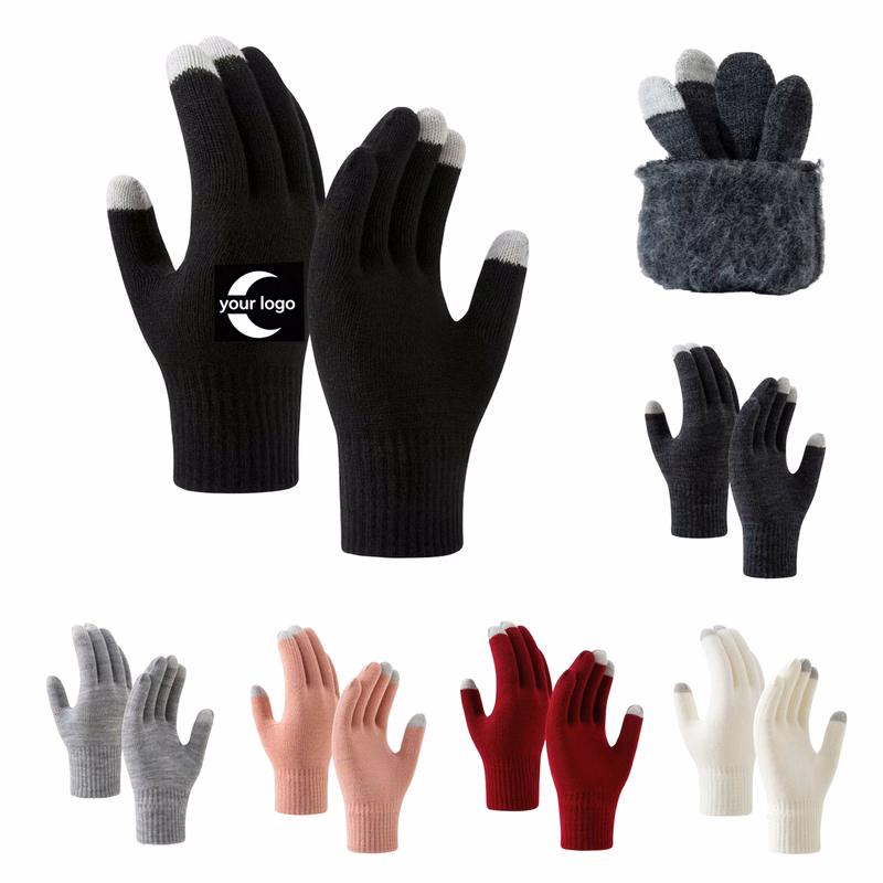 Unisex Touch Screen Winter Knit Thermal Gloves