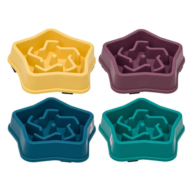 Slow Feeder Pet Bowls - Assorted Colors 1