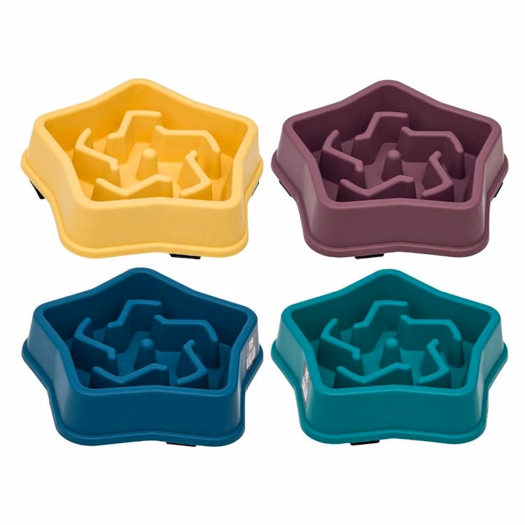 Slow Feeder Pet Bowls - Assorted Colors