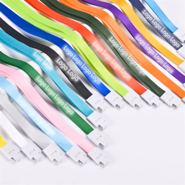 Custom Polyester Lanyard 18" With Safety Breakaway — Professional ID Badge Holder