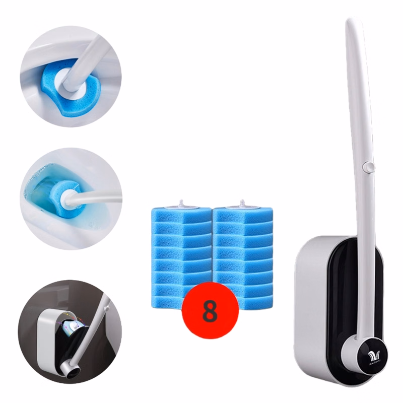 Disposable Toilet Brush Wall Mounted Set