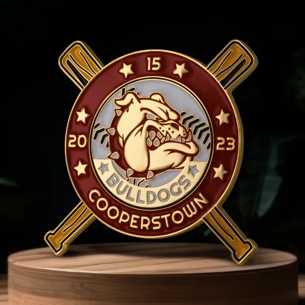 2 1/4" Custom Soft Enamel Baseball Pin 1