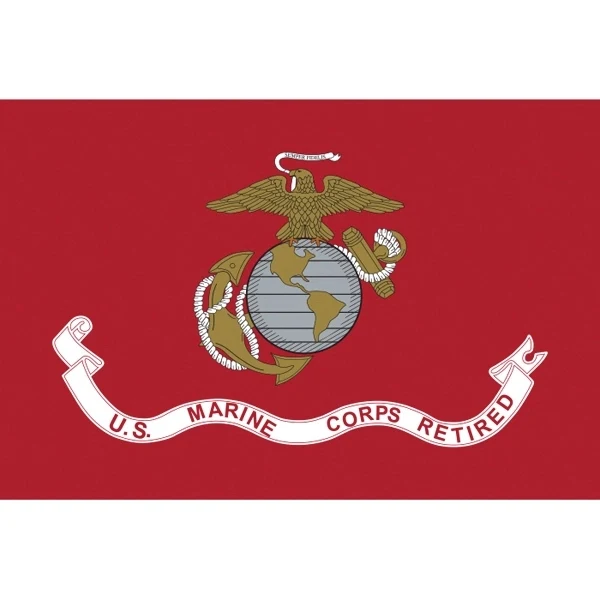 Military Flag - Marine Corps Retired 1