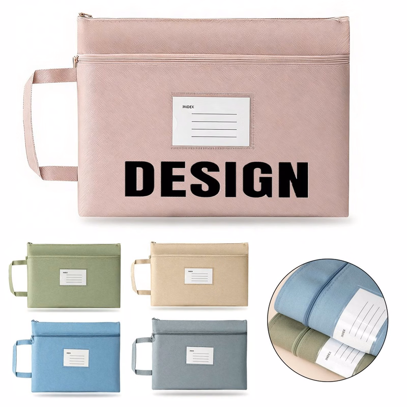 A4 Double Layer Oxford Cloth Waterproof Document Bag