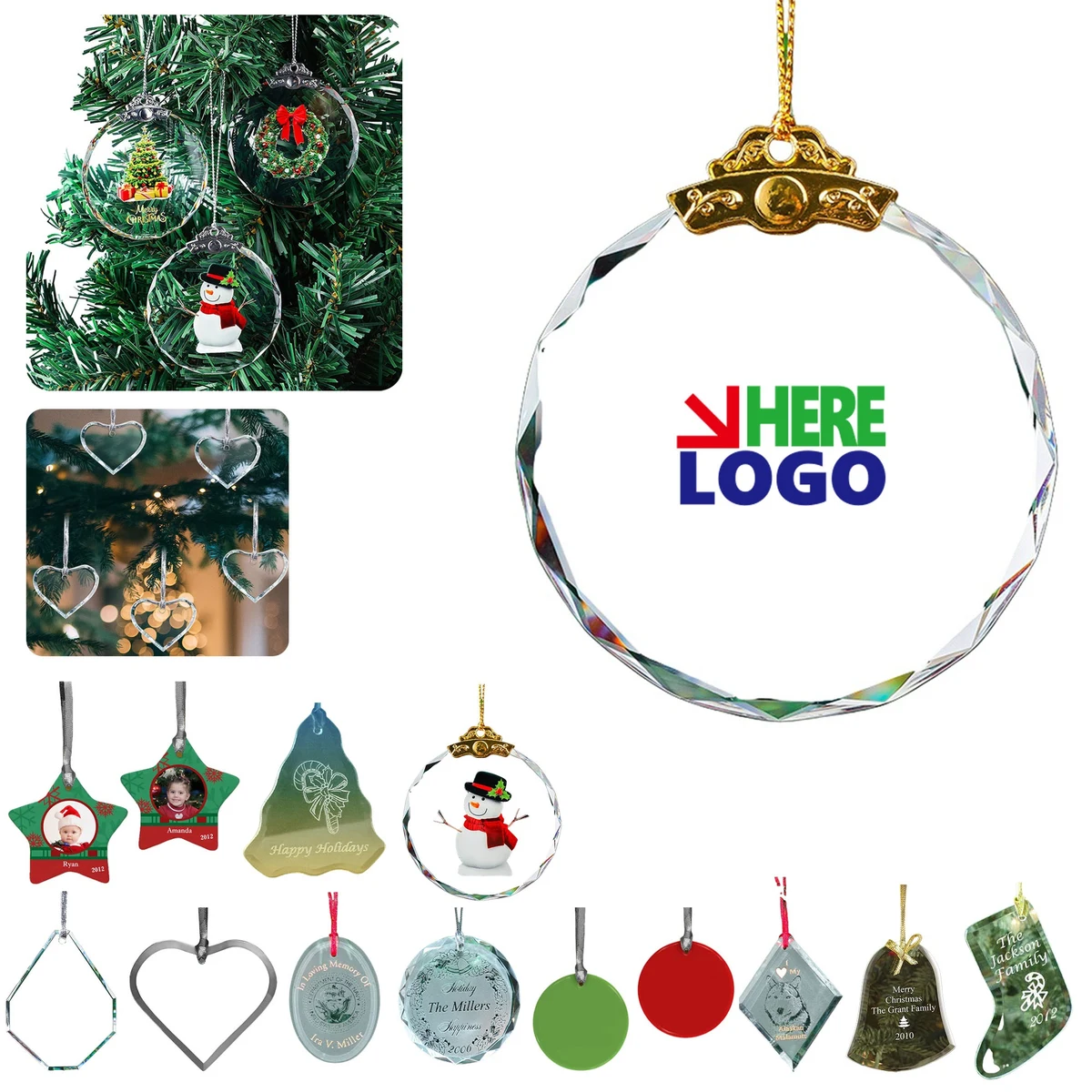 Christmas Crystal Tree Ornaments Decor 1