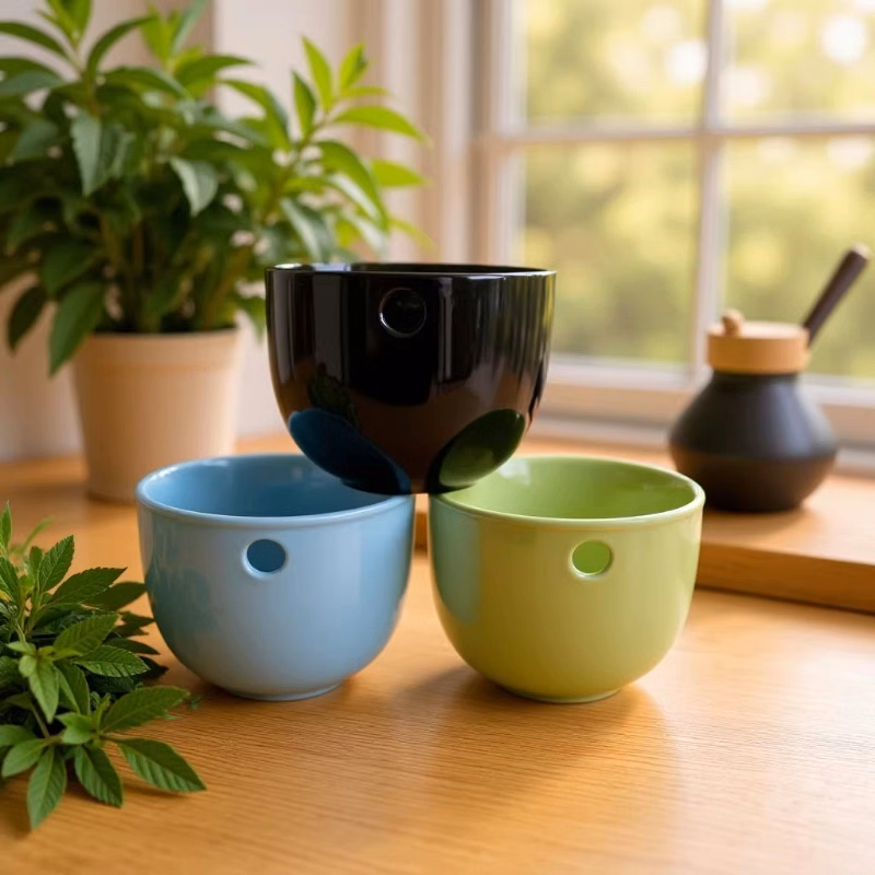 22oz Ceramic Bowl w/ Chopstick Holder Hole