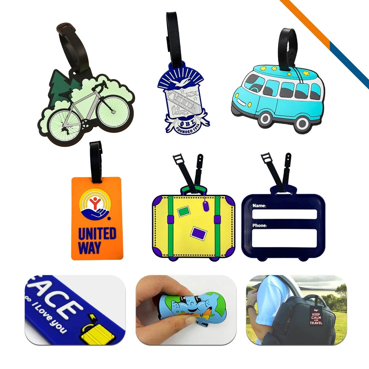Taggo Custom Shape PVC Luggage Tag 1
