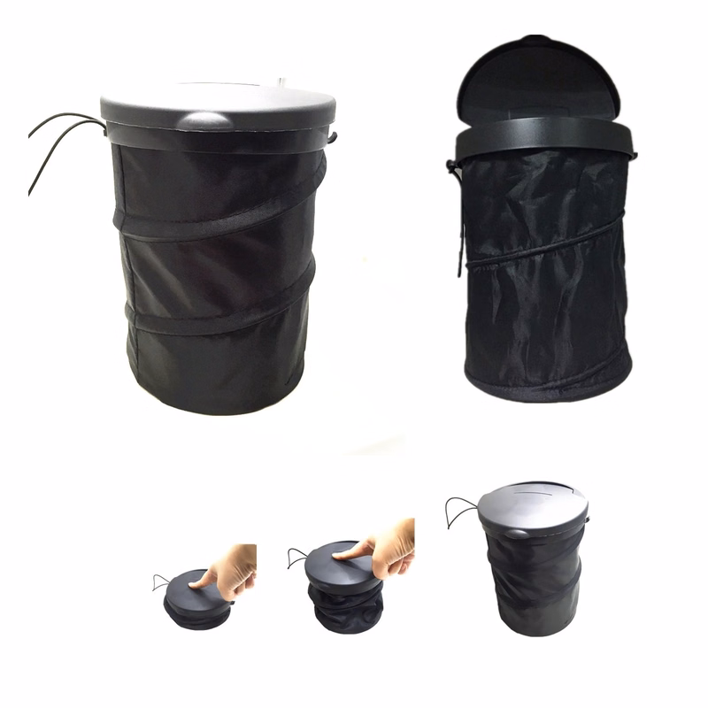 Portable Car Trash Can Collapsible Pop-Up Water Proof Bag
