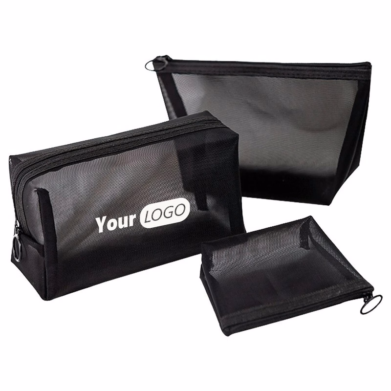 3 Pcs Nylon Mesh Cosmetic Bag
