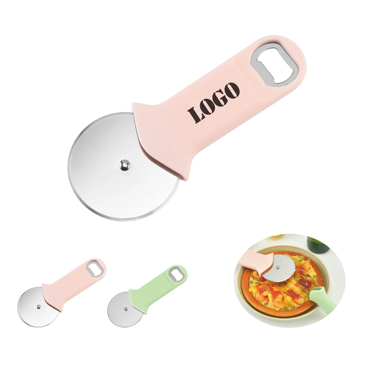 2-in-1 Pizza Cutter with Bottle Opener 1