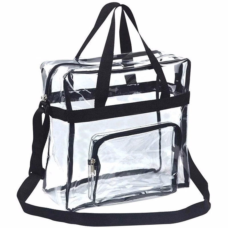 Clear Stadium Zipper Tote Bag