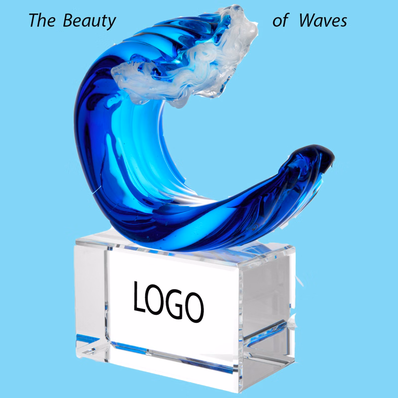Unique Art Glass Tidal Wave