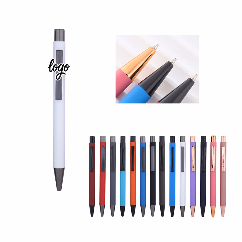 Glue-Fixed Metal Ballpoint Pen
