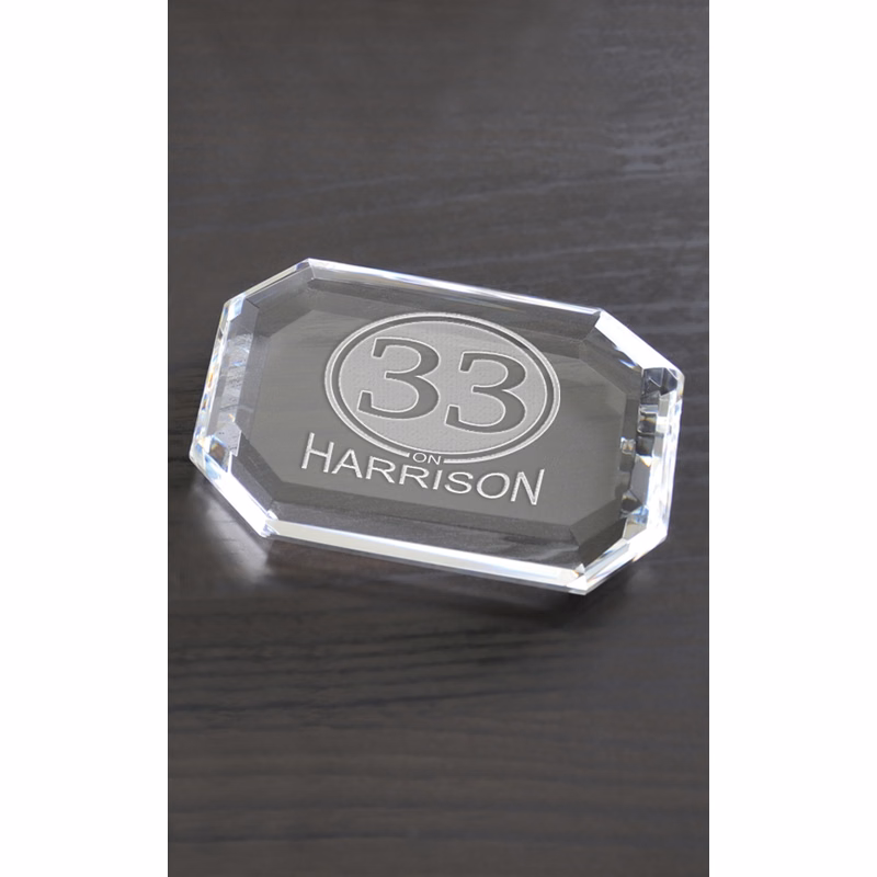 Faceted Rectangle Paperweight