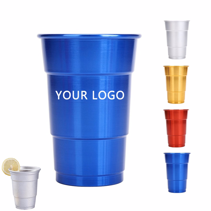 16 Oz Aluminum Metal Drinking Cup Party Outdoor