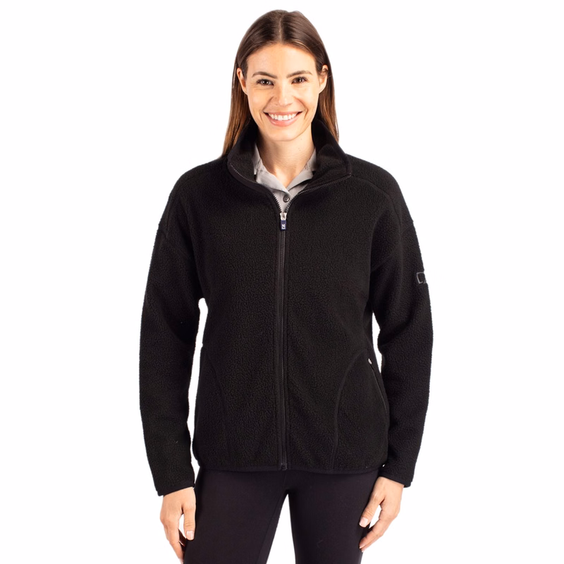 Cutter & Buck Cascade Epic Comfort Recycled Sherpa Fleece Womens Full Zip Jacket
