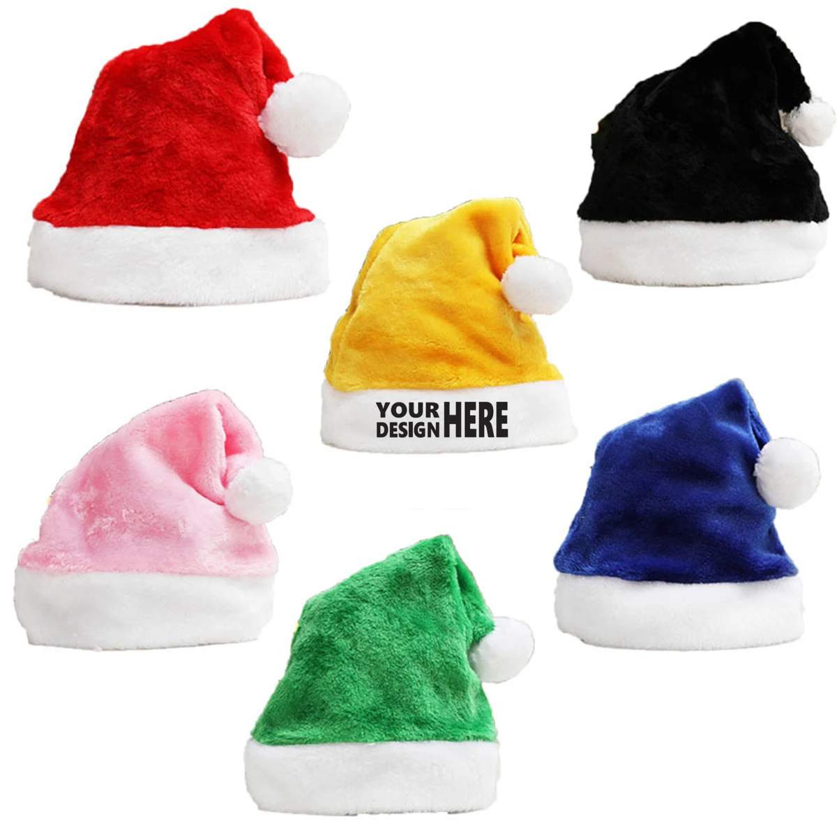 Festive Plush Santa Hat For Christmas Celebration 1