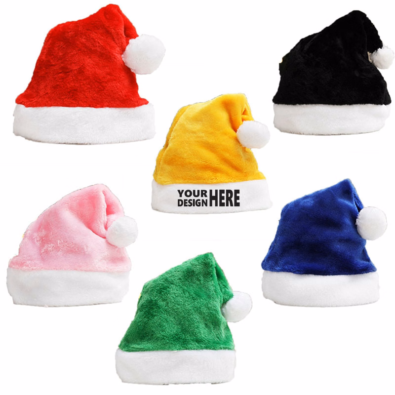 Festive Plush Santa Hat For Christmas Celebration