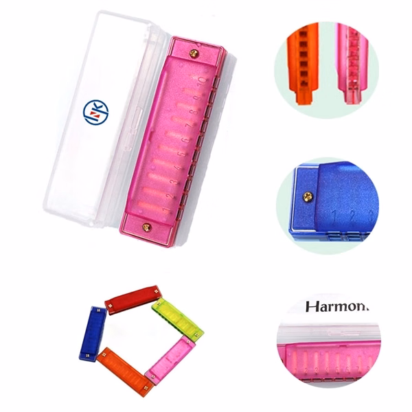 Kids Clear 10 Holes Translucent Harmonica