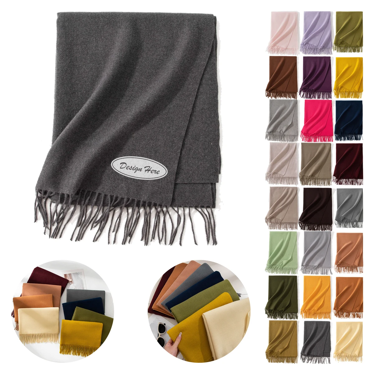MOQ 50pcs Personalized Winter Scarf 1