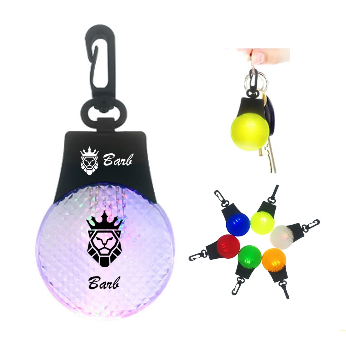LED Flashing Round Reflector Light with Lanyard Hook 1