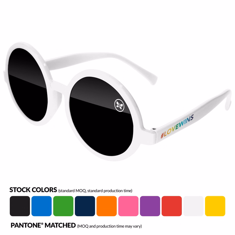 Iris Promotional Sunglasses w/ Lens & Temple Imprints