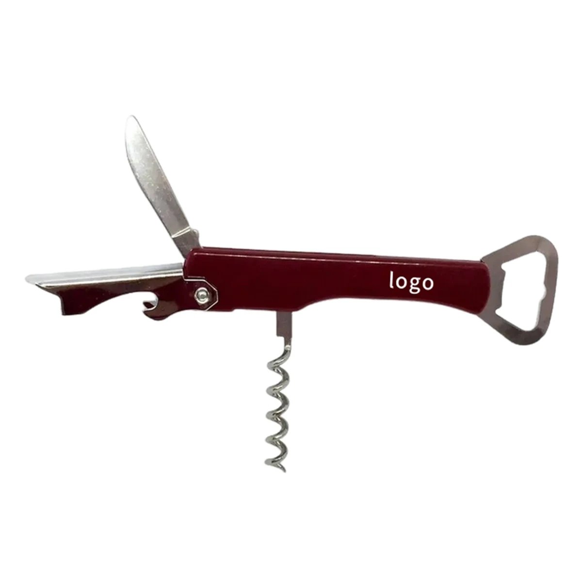Foldable Corkscrew and Bottle Opener with Knife 1
