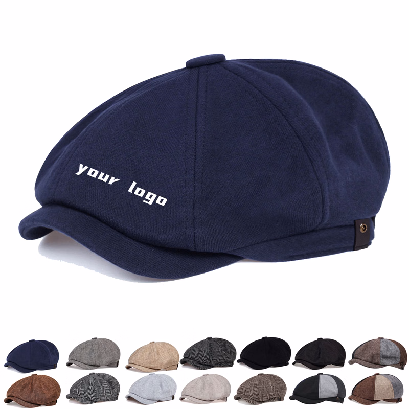Wool Blend Newsboy Flat Cap