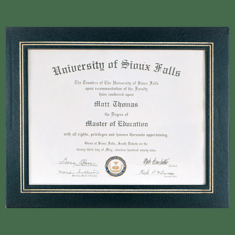 13 1/4" x 10 3/4" Black Certificate Holder