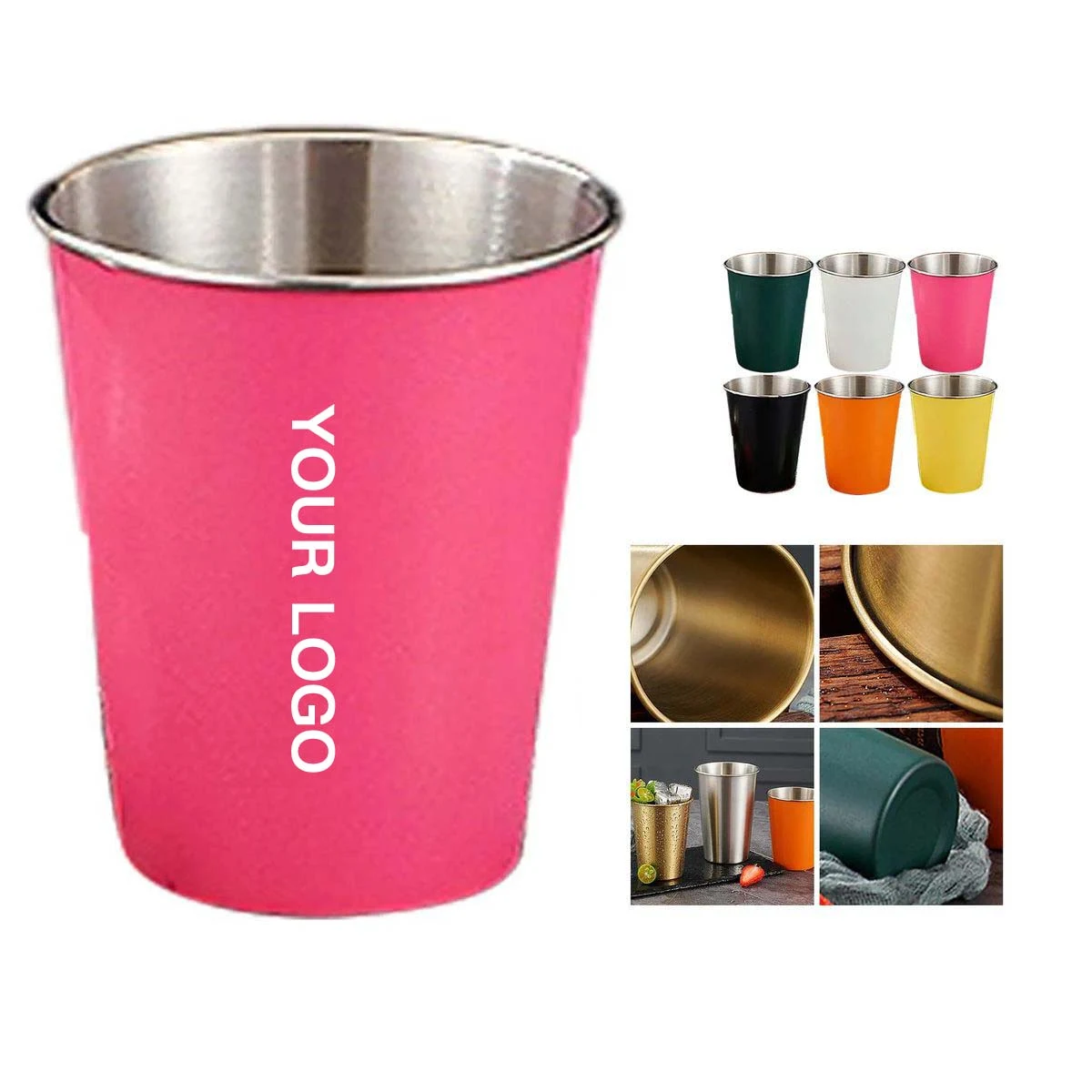 Stainless Steel Beer Cup 12oz Korean Design 1