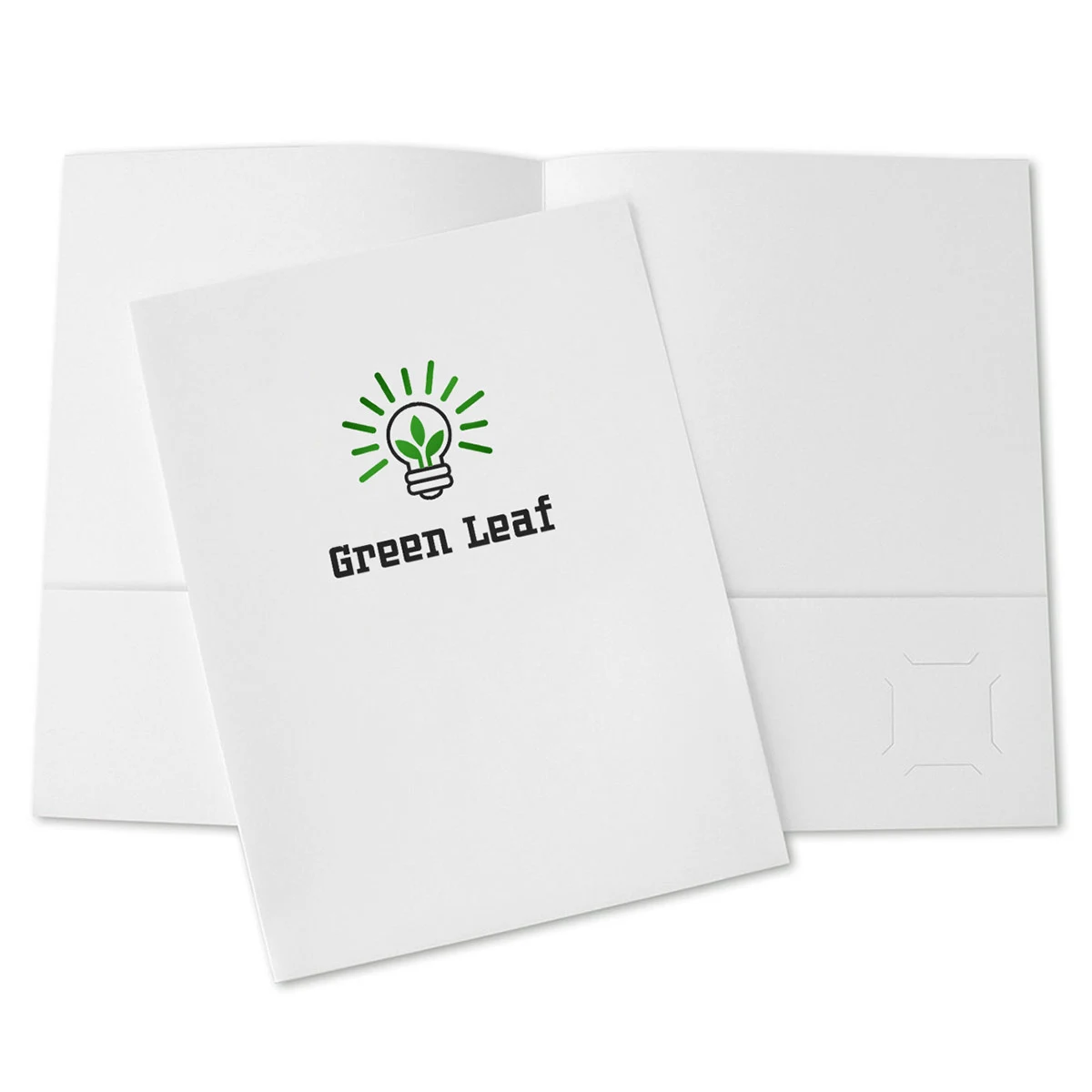 Folders – 2 Color Foil-Stamp Std White Stock 1
